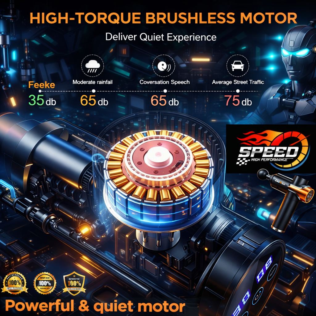 Powerful 99 Speed Massage Gun, Portable Deep Tissue Muscle Massager for Pain Relief Recovery, Percussion Massager for Muscle Tension Shoulder Back Body Neck Arm Legs Relaxation