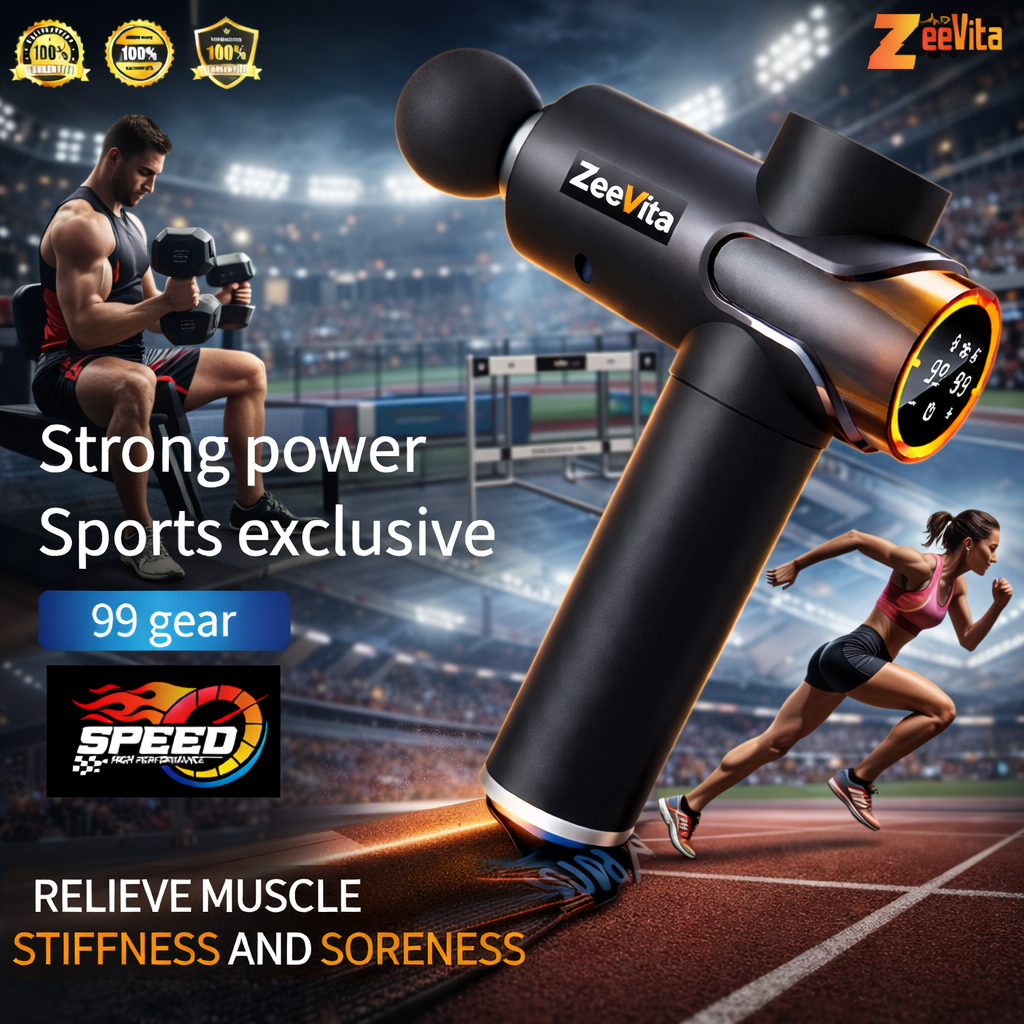 Powerful 99 Speed Massage Gun, Portable Deep Tissue Muscle Massager for Pain Relief Recovery, Percussion Massager for Muscle Tension Shoulder Back Body Neck Arm Legs Relaxation