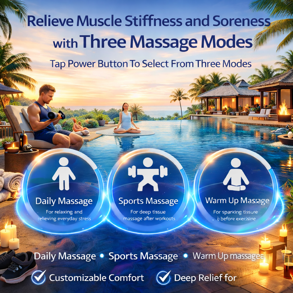 Powerful 99 Speed Massage Gun with 3 Modes and 10 Massage Heads, Portable Deep Tissue Muscle Massager for Pain Relief Recovery, Percussion Athlete Massager for Muscle Tension Shoulder Back Body Neck Arm Legs Relaxation