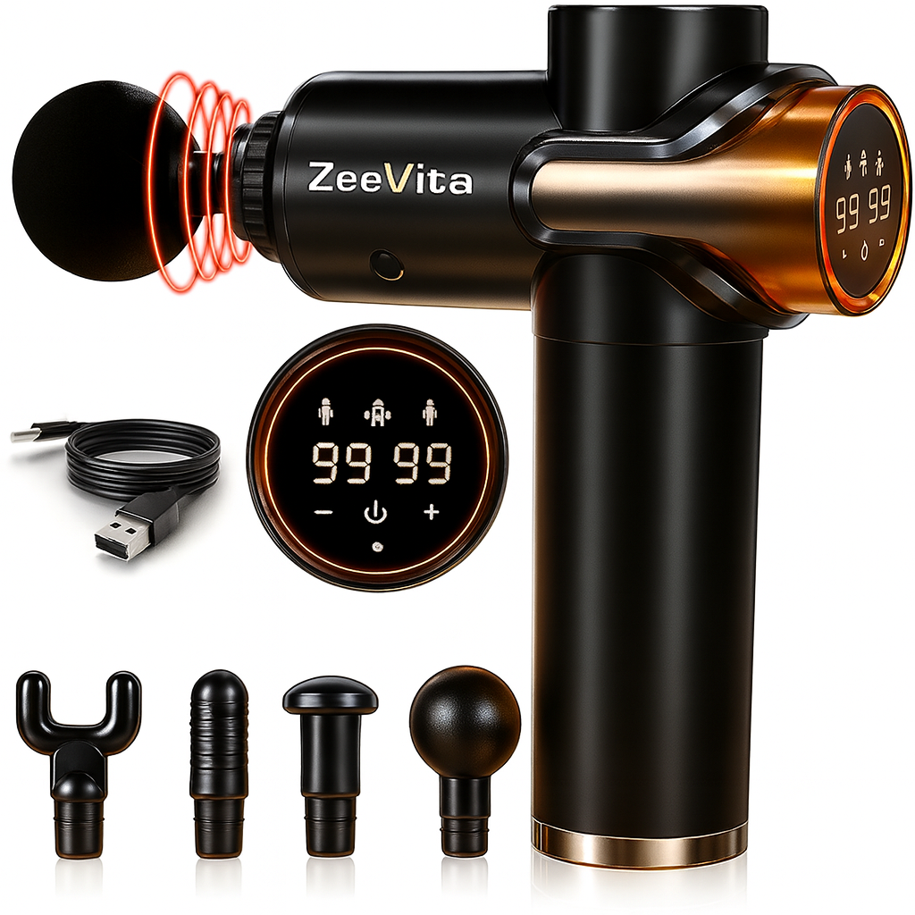 Powerful 99 Speed Massage Gun, Portable Deep Tissue Muscle Massager for Pain Relief Recovery, Percussion Massager for Muscle Tension Shoulder Back Body Neck Arm Legs Relaxation