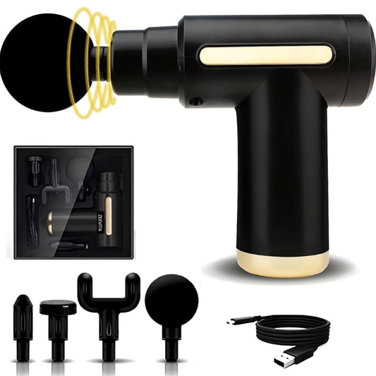 Powerful Mini Massage Gun Deep Tissue, Muscle Percussion Massager with 6 Speeds for Pain Relief Recovery, Portable Massager for Muscle Tension Shoulder Back Body Neck Arm Legs Relaxation